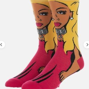 New Character Collection Rupaul 360 Men's Crew Socks 1 Pair American Drag Queen